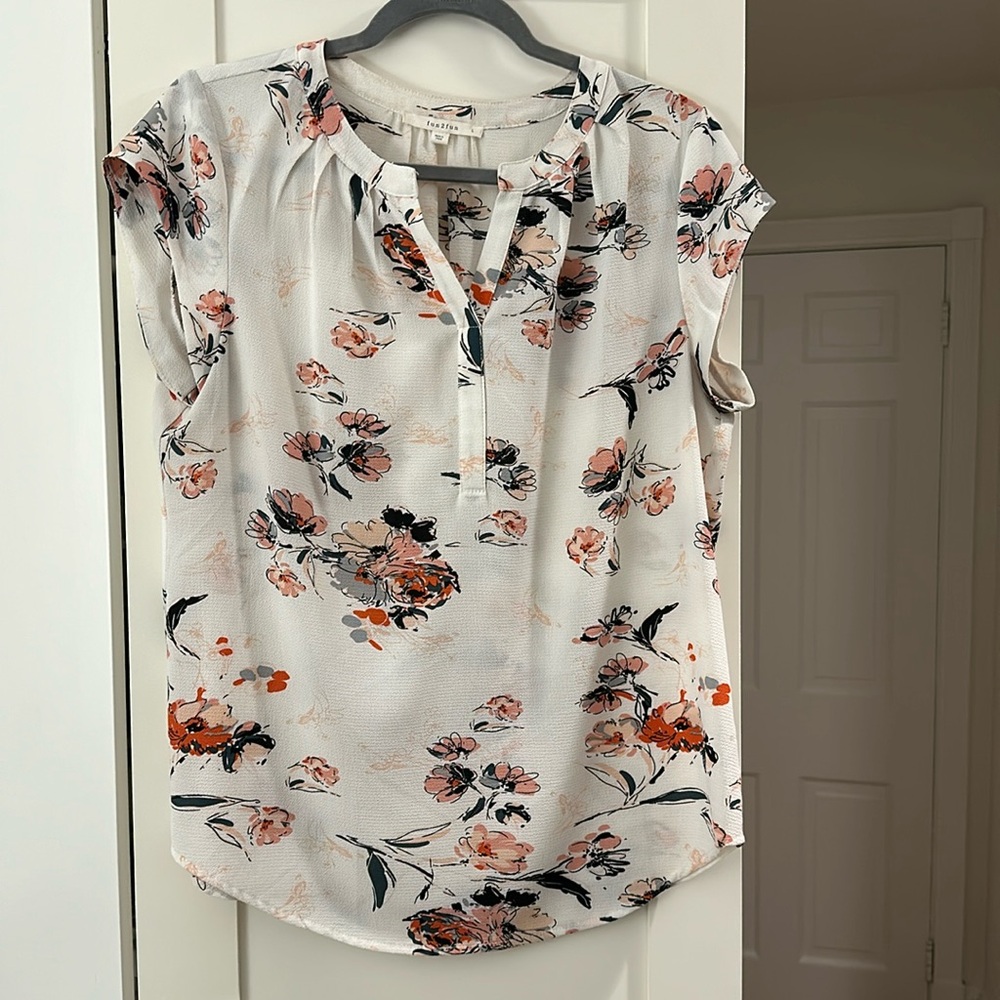 Split neck blouse